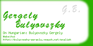 gergely bulyovszky business card